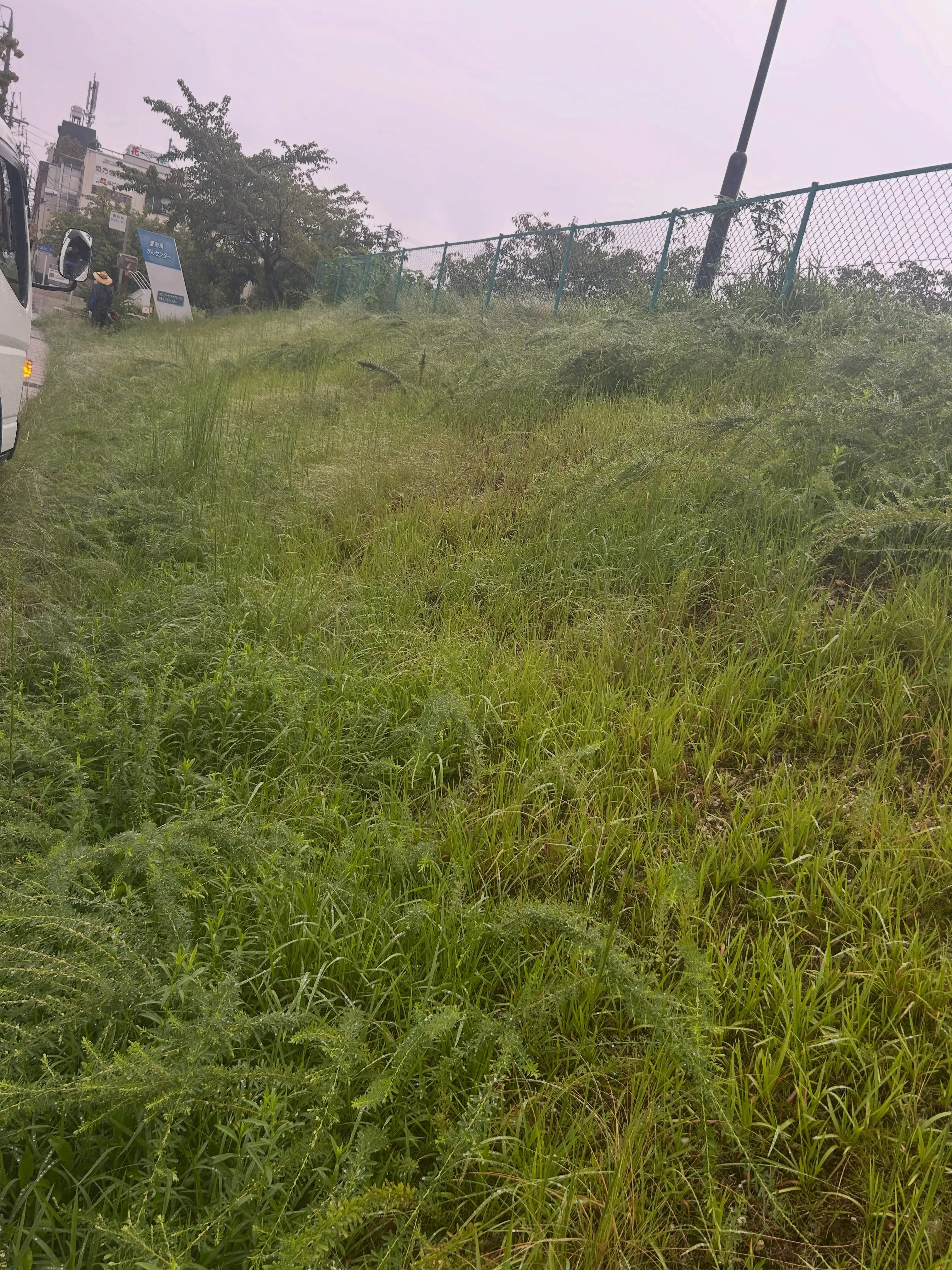 本日は、名古屋市千種区のがんセンターで草刈りを行いました。